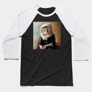 Painting of a sad cat Baseball T-Shirt